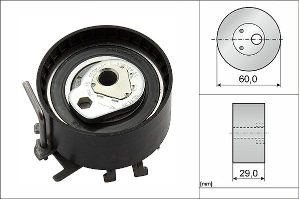 INA 531 0404 10 - Spriegotājrullītis, Gāzu sadales mehānisma piedziņas siksna autospares.lv