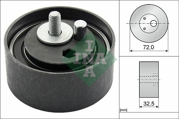 INA 531 0477 20 - Spriegotājrullītis, Gāzu sadales mehānisma piedziņas siksna www.autospares.lv