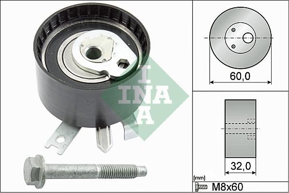 INA 531 0547 10 - Spriegotājrullītis, Gāzu sadales mehānisma piedziņas siksna autospares.lv