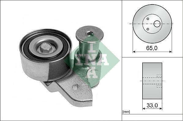 INA 531 0501 20 - Spriegotājrullītis, Gāzu sadales mehānisma piedziņas siksna www.autospares.lv