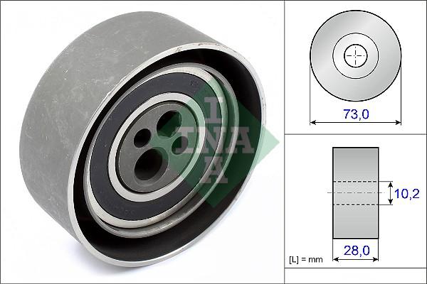 INA 078109243C - Spriegotājrullītis, Gāzu sadales mehānisma piedziņas siksna www.autospares.lv