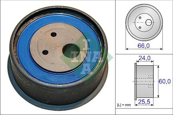 INA 531 0860 10 - Spriegotājrullītis, Gāzu sadales mehānisma piedziņas siksna www.autospares.lv