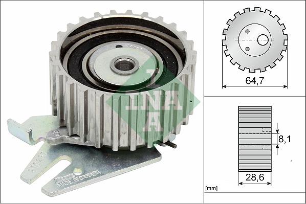 INA 531 0254 30 - Tensioner Pulley, timing belt www.autospares.lv