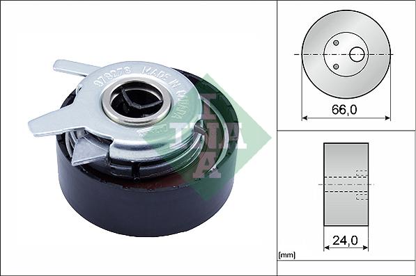 INA 531 0276 30 - Spriegotājrullītis, Gāzu sadales mehānisma piedziņas siksna www.autospares.lv