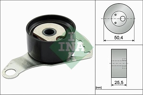 INA 531 0272 30 - Spriegotājrullītis, Gāzu sadales mehānisma piedziņas siksna www.autospares.lv