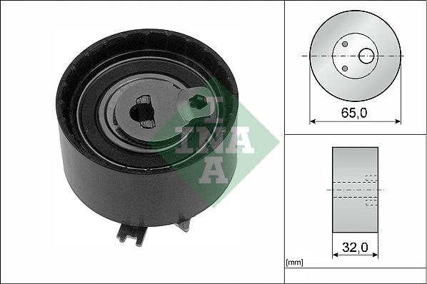 INA 531 0710 10 - Spriegotājrullītis, Gāzu sadales mehānisma piedziņas siksna autospares.lv