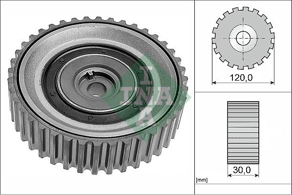 INA 532 0443 10 - Направляющий ролик, зубчатый ремень ГРМ www.autospares.lv