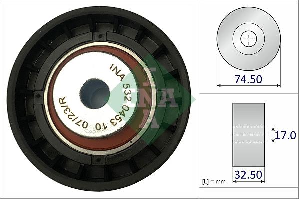 INA 532 0453 10 - Parazīt / Vadrullītis, Ķīļrievu siksna www.autospares.lv