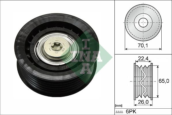 INA 532 0471 10 - Pulley, v-ribbed belt www.autospares.lv