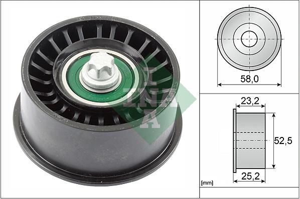 INA 532 0478 10 - Deflection / Guide Pulley, timing belt www.autospares.lv