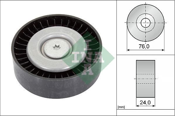 INA 532 0558 10 - Ролик, поликлиновый ремень www.autospares.lv