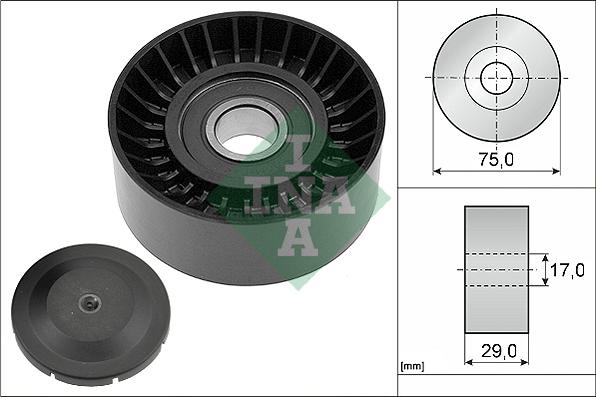 INA 532 0536 10 - Ролик, поликлиновый ремень www.autospares.lv