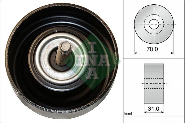 INA 532 0614 10 - Ролик, поликлиновый ремень www.autospares.lv