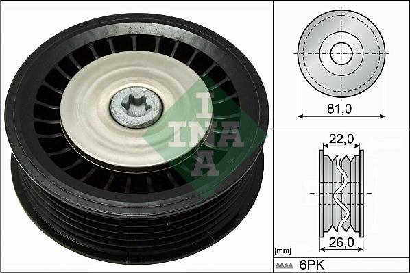 INA 532 0678 10 - Pulley, v-ribbed belt www.autospares.lv