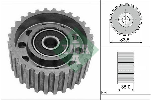 INA 532 0098 20 - Parazīt / Vadrullītis, Zobsiksna www.autospares.lv