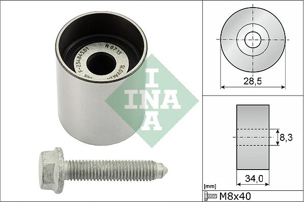 INA 532 0197 10 - Направляющий ролик, зубчатый ремень ГРМ www.autospares.lv