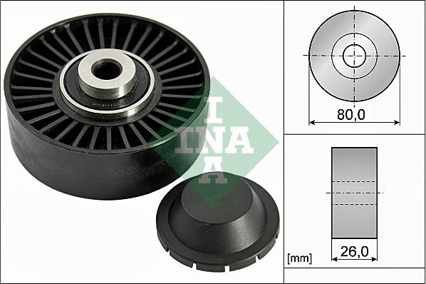 INA 532 0370 20 - Pulley, v-ribbed belt www.autospares.lv