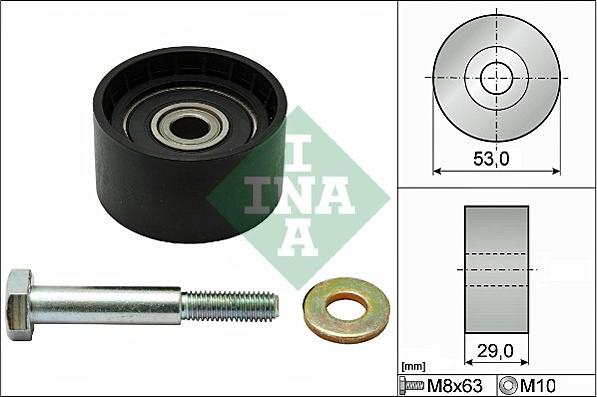 INA 532 0287 10 - Deflection / Guide Pulley, timing belt www.autospares.lv