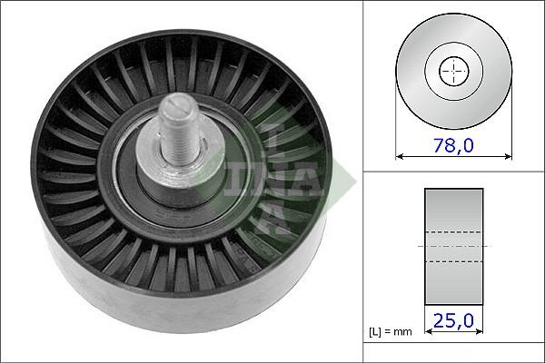 INA 532 0705 10 - Pulley, v-ribbed belt www.autospares.lv