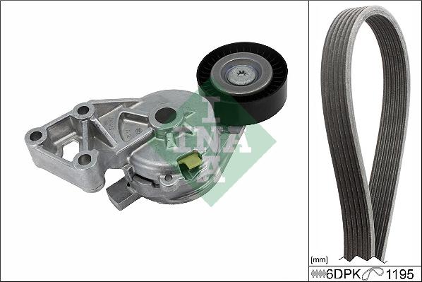 INA 529 0465 10 - Поликлиновый ременный комплект www.autospares.lv