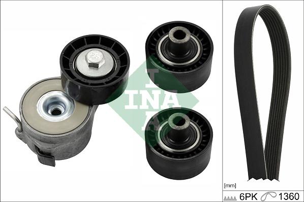 INA 529 0404 10 - Поликлиновый ременный комплект www.autospares.lv