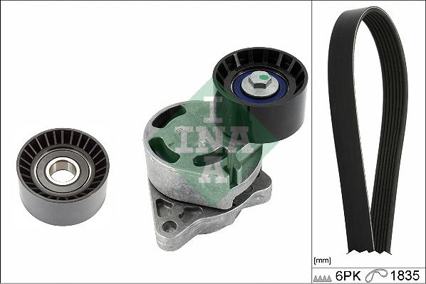 INA 529 0436 10 - Поликлиновый ременный комплект www.autospares.lv