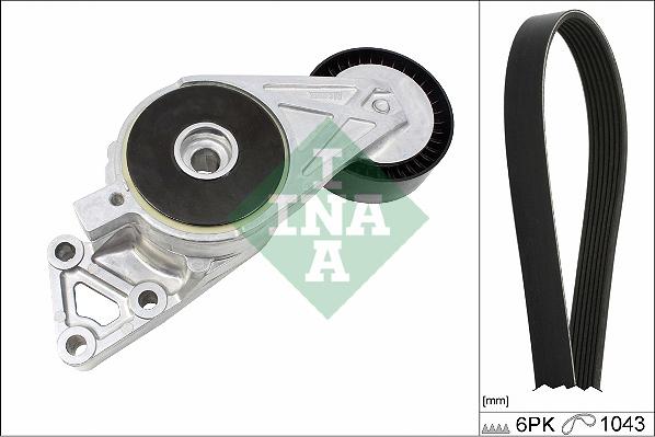 INA 529 0429 10 - Поликлиновый ременный комплект www.autospares.lv