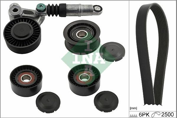 INA 529 0472 10 - Поликлиновый ременный комплект www.autospares.lv