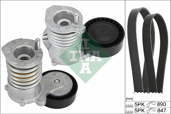 INA 529 0477 10 - V-Ribbed Belt Set www.autospares.lv