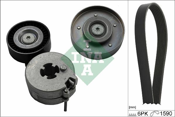 INA 529 0500 10 - Поликлиновый ременный комплект www.autospares.lv