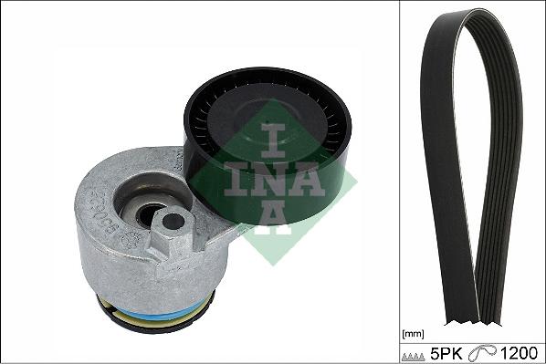 INA 529 0511 10 - Поликлиновый ременный комплект www.autospares.lv