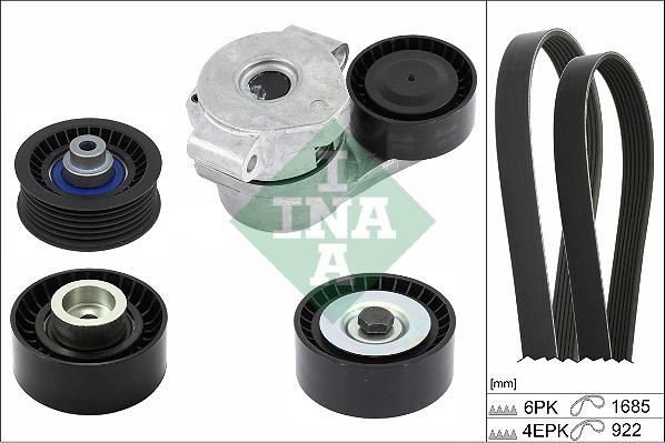 INA 529 0526 10 - Поликлиновый ременный комплект www.autospares.lv