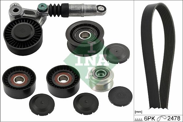 INA 529 0520 20 - Поликлиновый ременный комплект www.autospares.lv