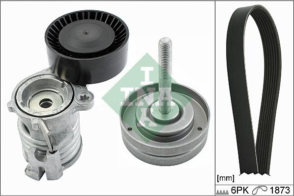 INA 529 0090 10 - Поликлиновый ременный комплект www.autospares.lv