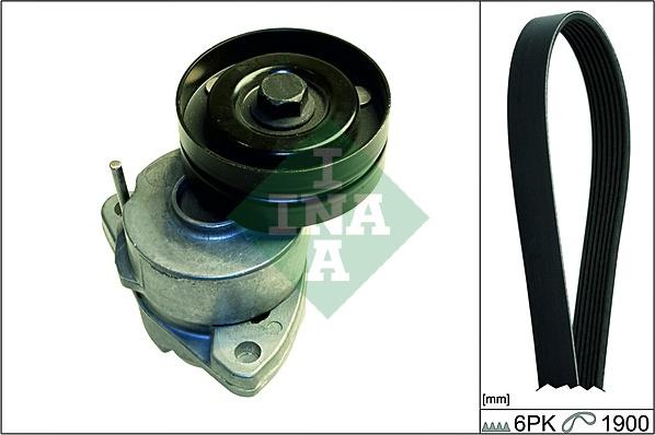 INA 529 0091 10 - Поликлиновый ременный комплект www.autospares.lv