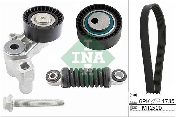 INA 529 0097 10 - V-Ribbed Belt Set www.autospares.lv