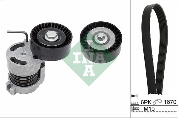 INA 529 0044 10 - Поликлиновый ременный комплект www.autospares.lv