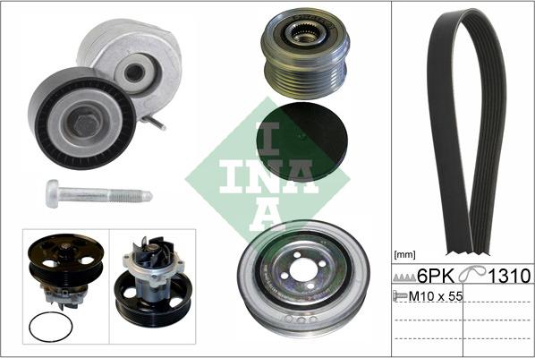 INA 529 0045 30 - Water Pump + V-Ribbed Belt Set www.autospares.lv