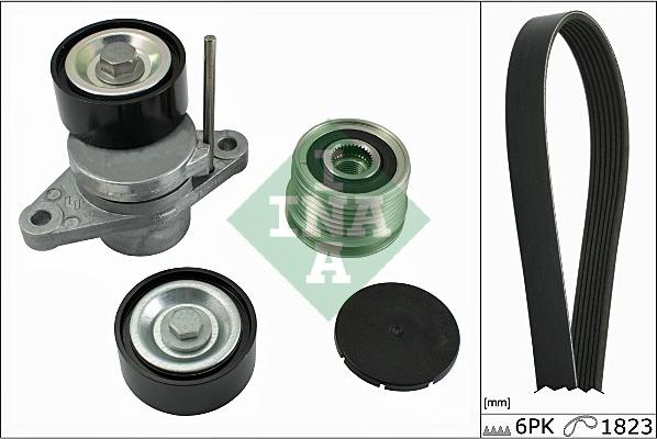 INA 529 0054 10 - Ķīļrievu siksnu komplekts autospares.lv