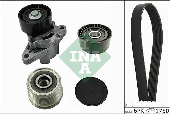 INA 529 0051 10 - Поликлиновый ременный комплект www.autospares.lv