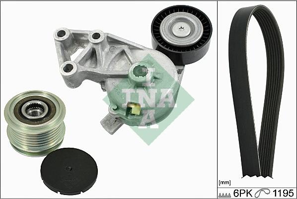 INA 529 0001 10 - Поликлиновый ременный комплект www.autospares.lv