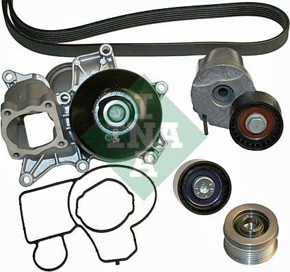 INA 529 0015 30 - Ūdenssūknis + ķīļrievu siksnas komplekts www.autospares.lv