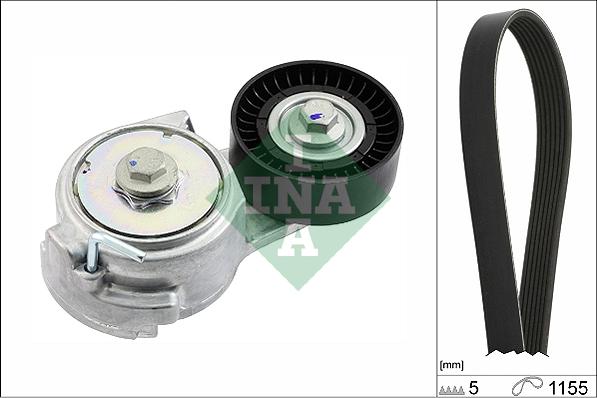 INA 529 0011 10 - Поликлиновый ременный комплект www.autospares.lv