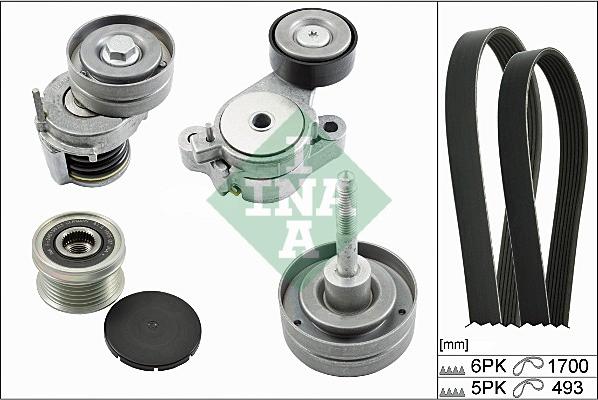 INA 529 0083 10 - Поликлиновый ременный комплект www.autospares.lv