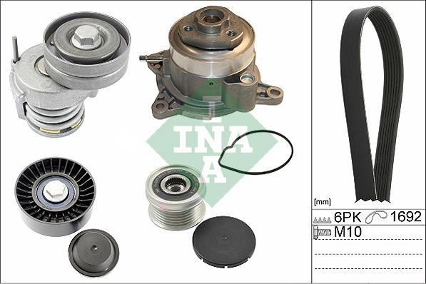 INA 529 0039 30 - Ūdenssūknis + ķīļrievu siksnas komplekts www.autospares.lv