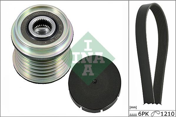 INA 529 0021 10 - Поликлиновый ременный комплект www.autospares.lv