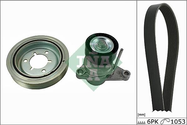 INA 529 0070 10 - Поликлиновый ременный комплект www.autospares.lv