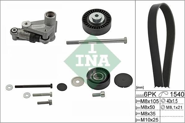 INA 529 0199 10 - Ķīļrievu siksnu komplekts autospares.lv