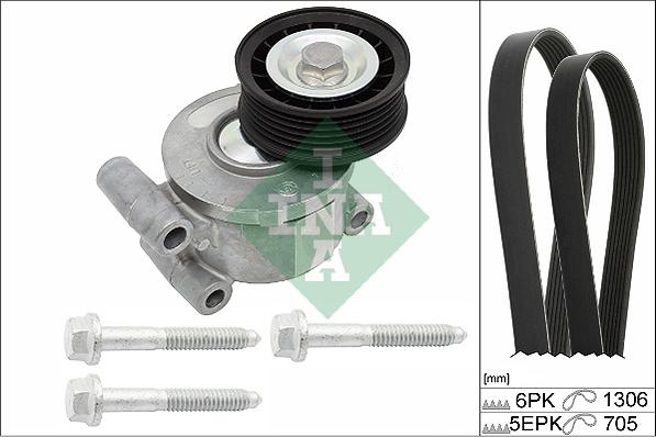 INA 529 0192 10 - Поликлиновый ременный комплект www.autospares.lv