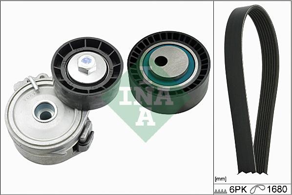 INA 529 0166 10 - Ķīļrievu siksnu komplekts autospares.lv